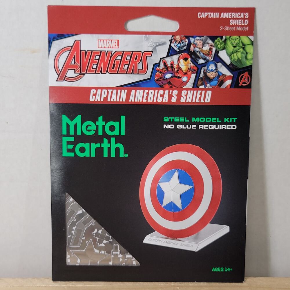 Metal Earth Marvel Avengers Captain America's Shield - NEW / SEALED